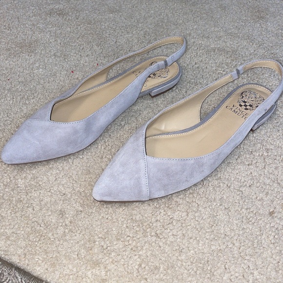 Vince Camuto Jasenia Light Grey Suede Closed
Point-Toe Sling-Back Slip-On Flats - Picture 5 of 7